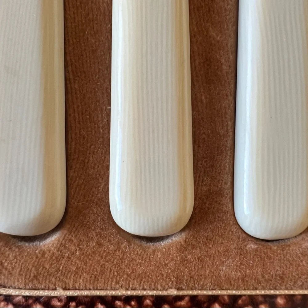 Sheffield England Firth Stainless Steel Set x 6 Butter Knives Velvet Satin Case
